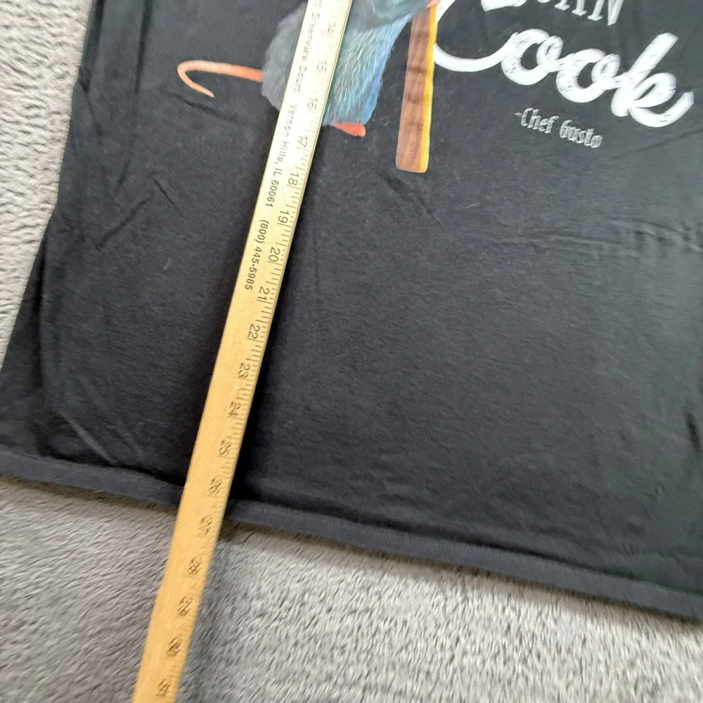 Disney Pixar Ratatouille Remy Shirt ANYONE CAN COOK Adult M Black Short Sleeve
